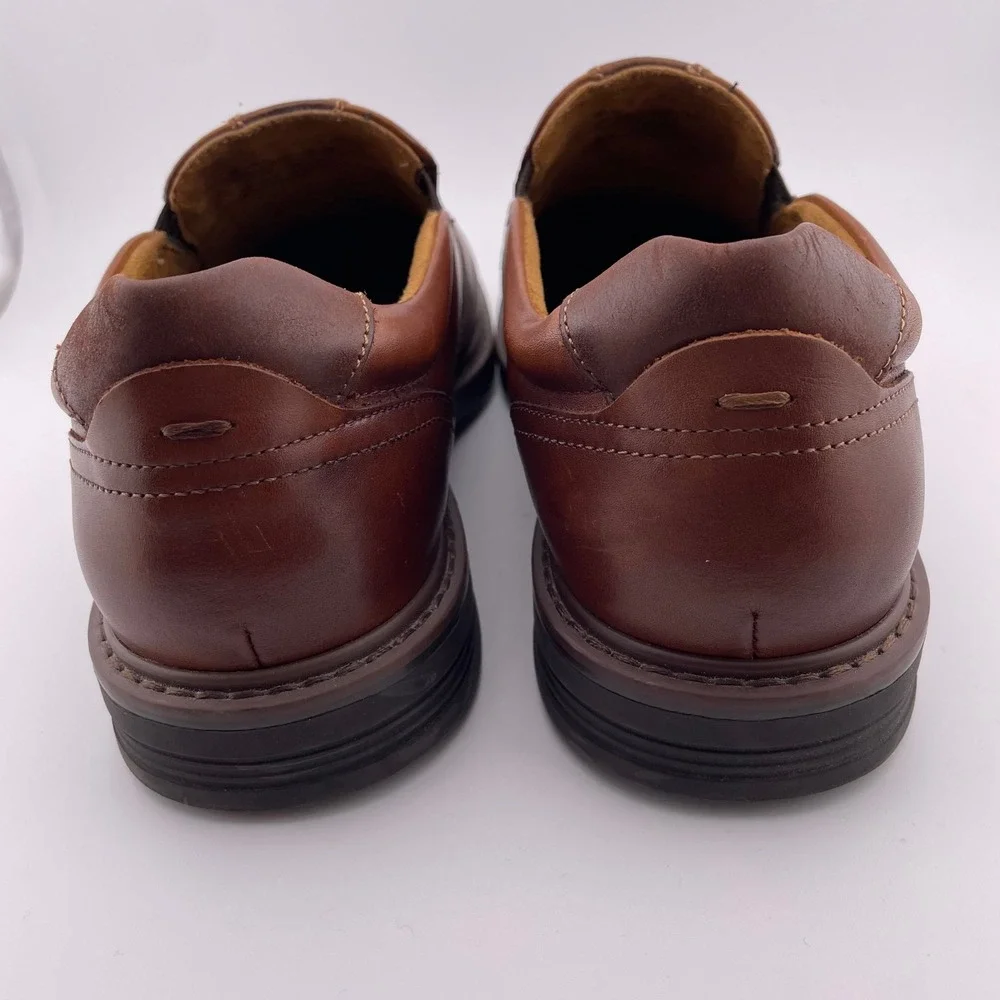 Florsheim Mens Brown Leather Slip On Comfort Tech‎ Loafers Shoes Size 8M